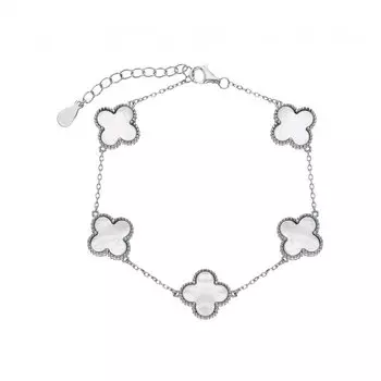 Серебряный браслет с перламутром природным