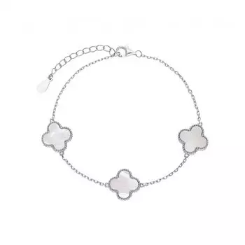 Серебряный браслет с перламутром природным