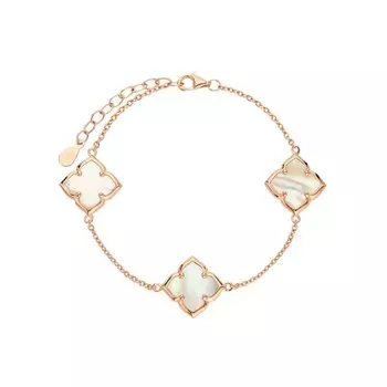 Серебряный браслет с перламутром природным