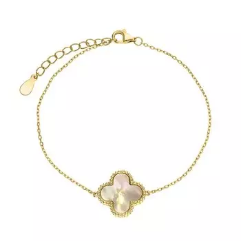 Серебряный браслет с перламутром природным