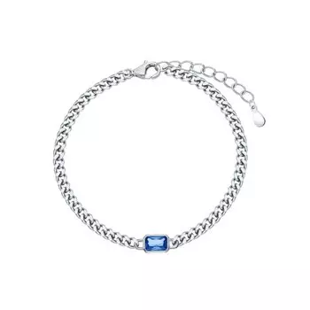 Серебряный браслет с синтетической шпинелью
