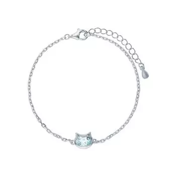 Серебряный браслет с топазами