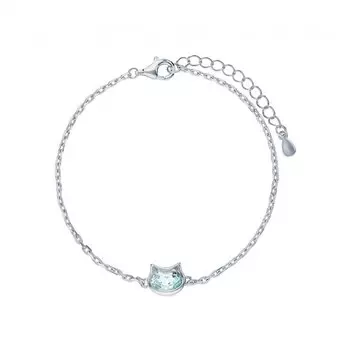 Серебряный браслет с топазами природными