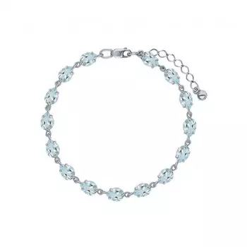 Серебряный браслет с топазами природными