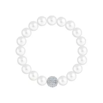 Серебряный браслет с жемчугом