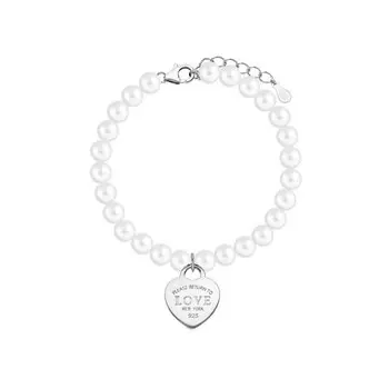 Серебряный браслет с жемчугом