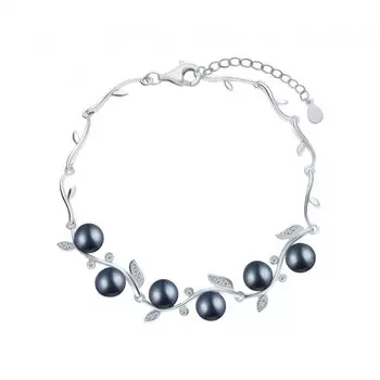 Серебряный браслет с жемчугом