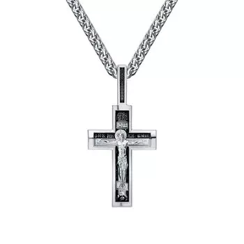 Серебряный крест-подвеска