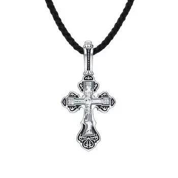 Серебряный крест-подвеска