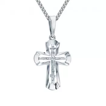 Серебряный крест-подвеска