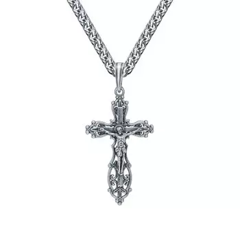Серебряный крест-подвеска