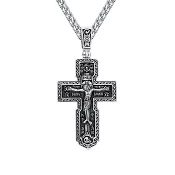 Серебряный крест-подвеска