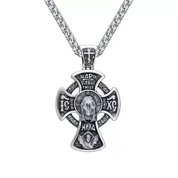 Серебряный крест-подвеска