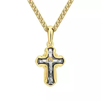 Серебряный крест-подвеска