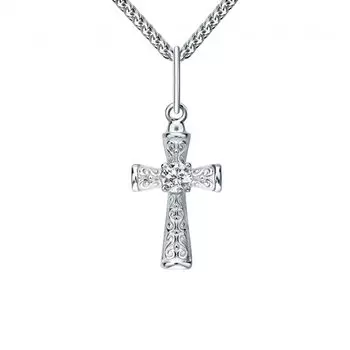 Серебряный крест-подвеска