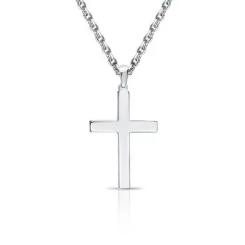 Серебряный крест-подвеска