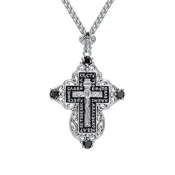 Серебряный крест-подвеска