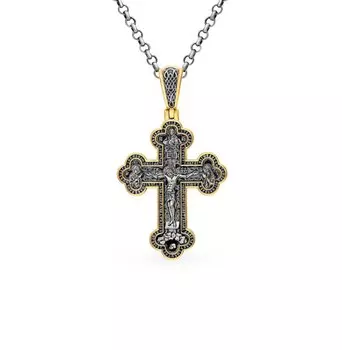 Серебряный крест-подвеска