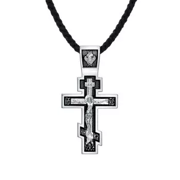 Серебряный крест-подвеска