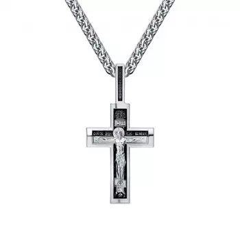 Серебряный крест-подвеска