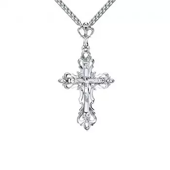 Серебряный крест-подвеска