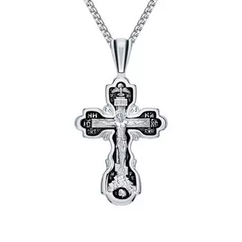 Серебряный крест-подвеска