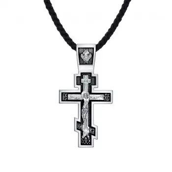 Серебряный крест-подвеска