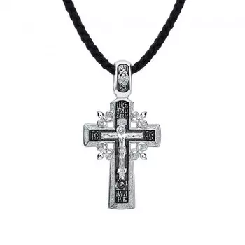 Серебряный крест-подвеска