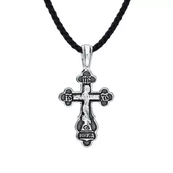 Серебряный крест-подвеска