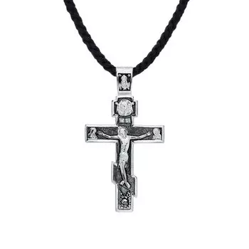 Серебряный крест-подвеска