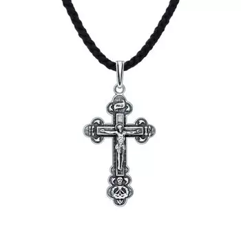 Серебряный крест-подвеска