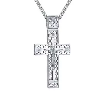 Серебряный крест-подвеска