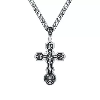 Серебряный крест-подвеска