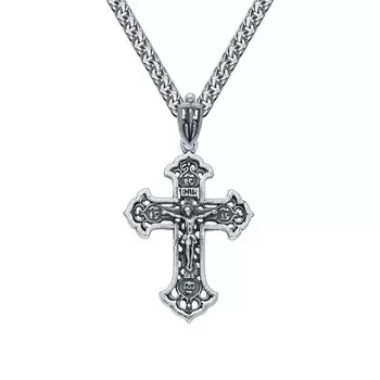 Серебряный крест-подвеска