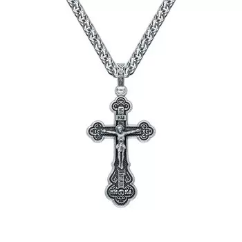 Серебряный крест-подвеска
