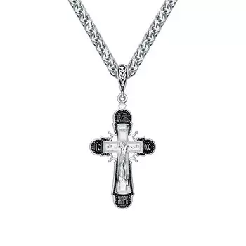 Серебряный крест-подвеска