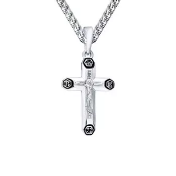 Серебряный крест-подвеска