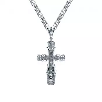 Серебряный крест-подвеска