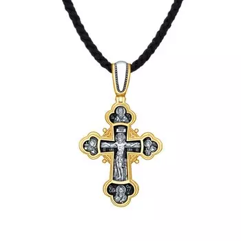 Серебряный крест-подвеска