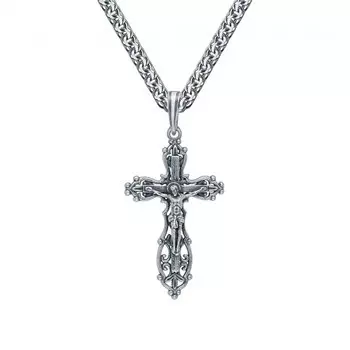 Серебряный крест-подвеска