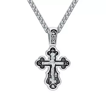 Серебряный крест-подвеска