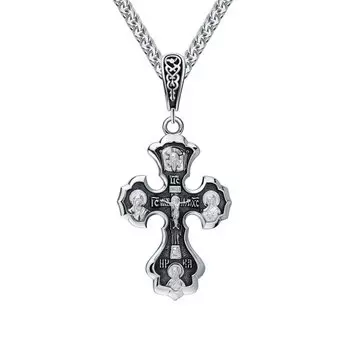 Серебряный крест-подвеска