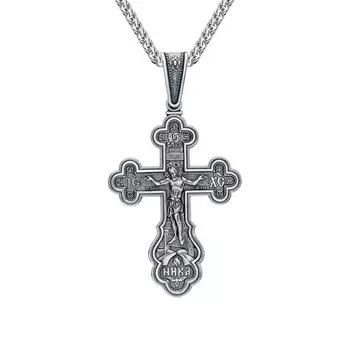 Серебряный крест-подвеска