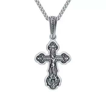 Серебряный крест-подвеска