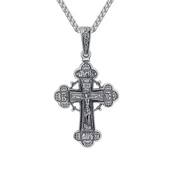 Серебряный крест-подвеска