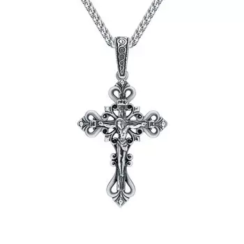 Серебряный крест-подвеска