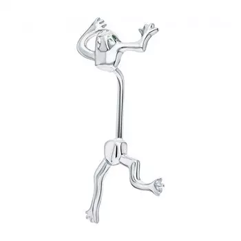 Серебряный пирсинг с фианитами