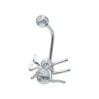 Серебряный пирсинг с фианитами