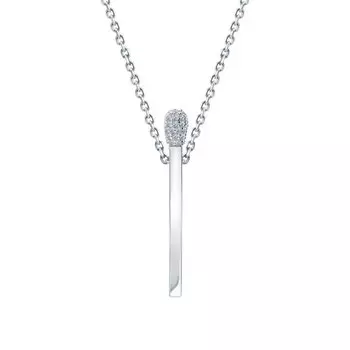 Шейное украшение с фианитами "Спичка"