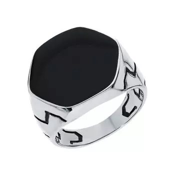 Стальное кольцо с эмалью